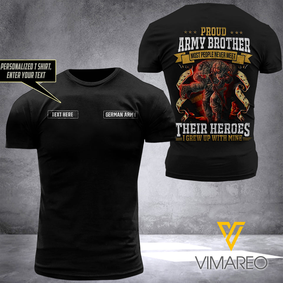 german army BROTHER CUSTOMIZE T SHIRT 3D PRINTED T611