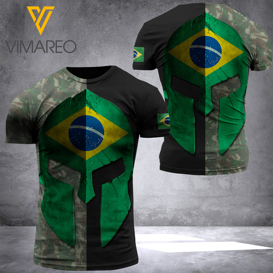 brazil soldier T SHIRT 3D PRINTED QTML74
