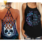 july GIRL Criss-Cross Open Back Camisole Tank Top SKSS