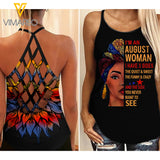 AUGUST GIRL 3 SIDES Criss-Cross Open Back Camisole Tank Top TMT