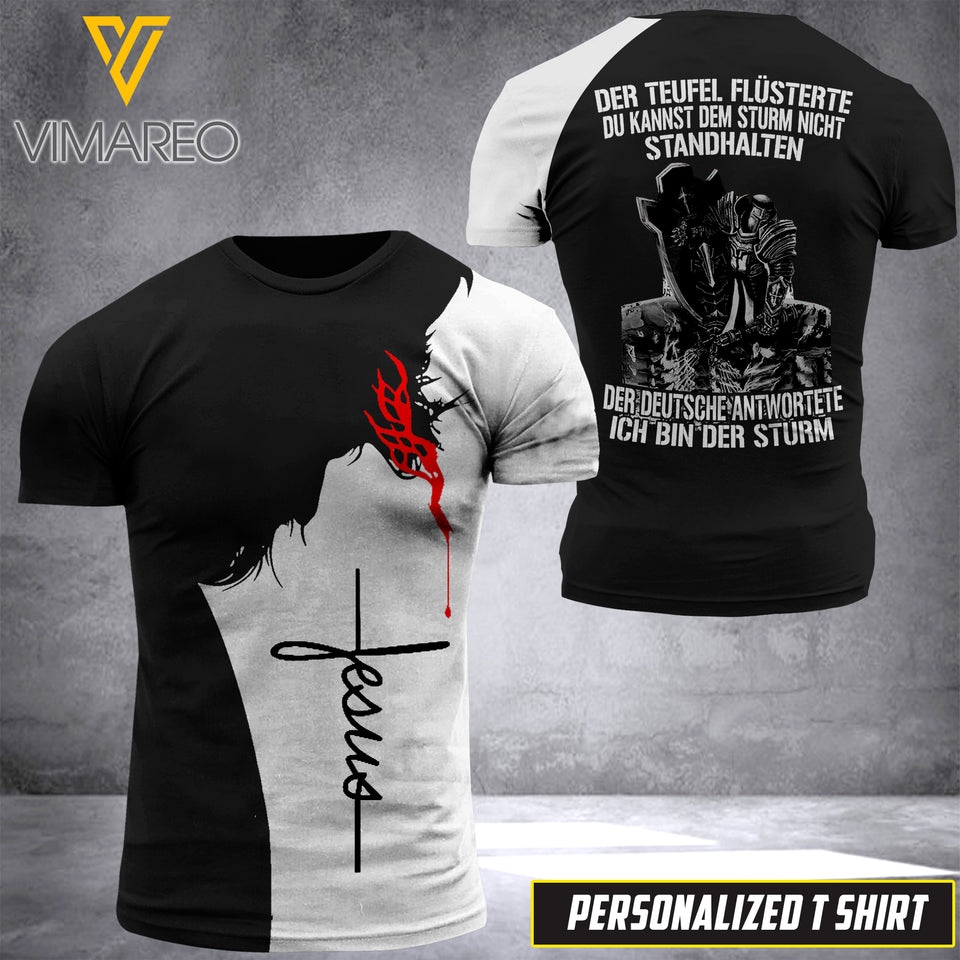 GERMAN SOLDIER CAMO T SHIRT 3D PRINTED TMTL JESUS
