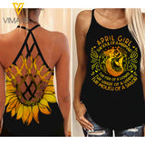 april GIRL Criss-Cross Open Back Camisole Tank Top HIPPIE
