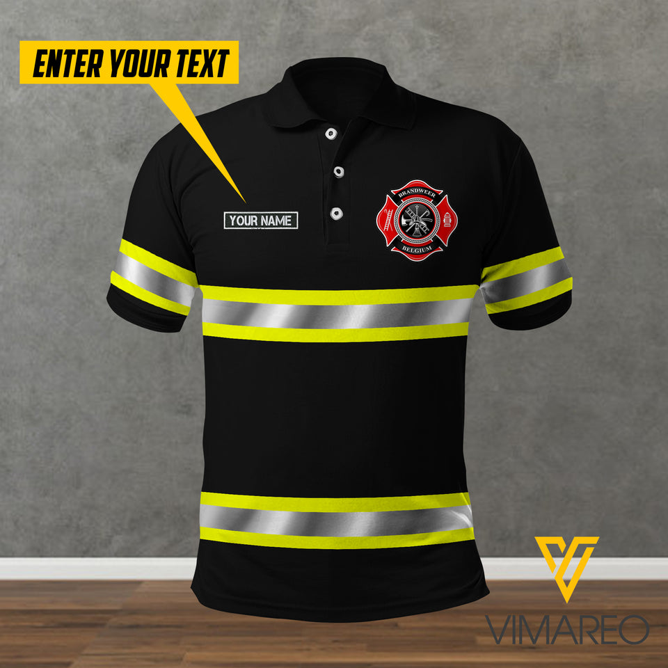 FIREFIGHTER BELGIUM POLO SHIRT 3D PRINTED 2206A