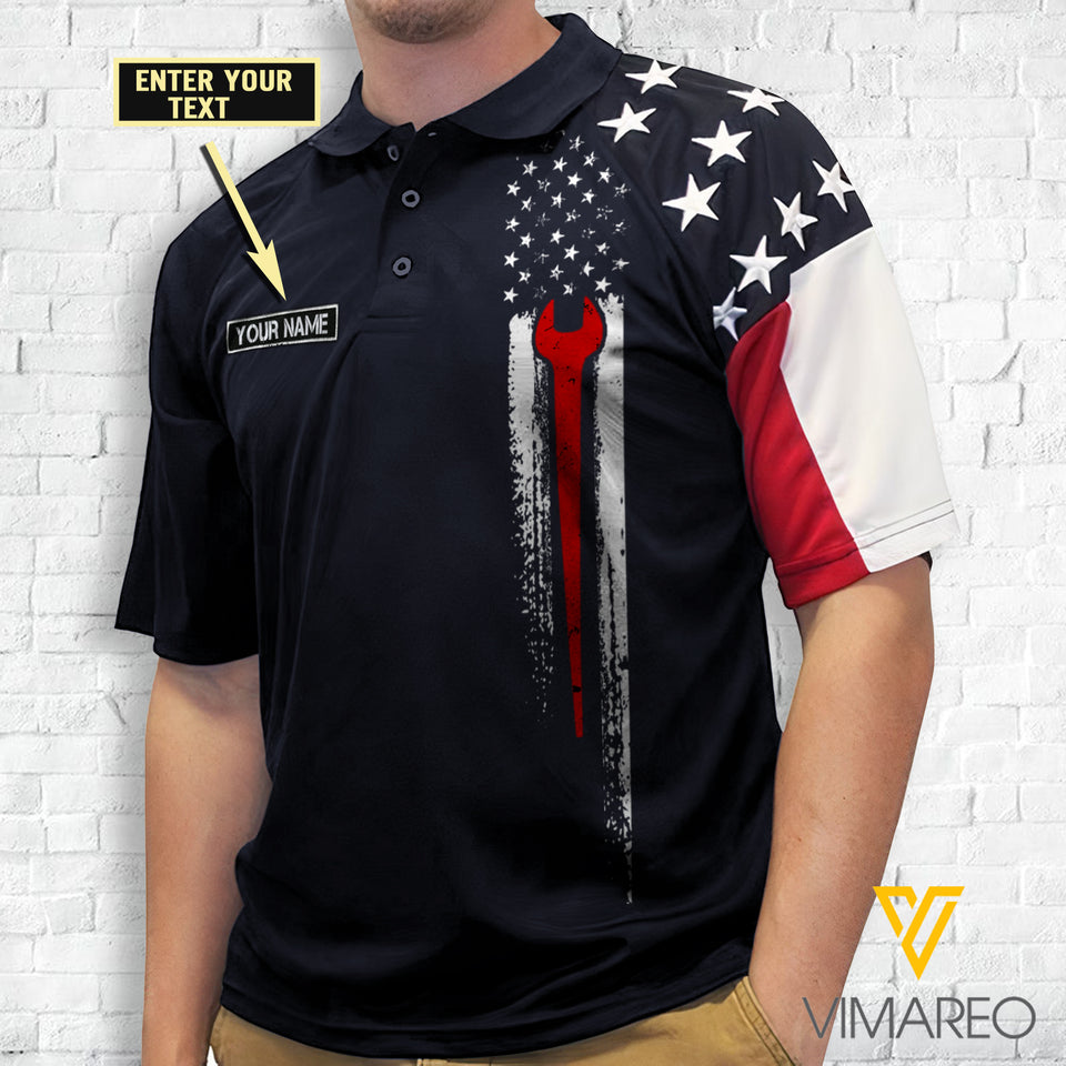 PERSONALIZED IRONWORKER POLO SHIRT 3D PRINTED MAR-MA26