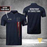 DEPARTMENT OF CORRECTIONS POLO SHIRT 3D PRINTED TMT