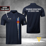 colorado DEPARTMENT OF CORRECTIONS POLO SHIRT 3D PRINTED TMT