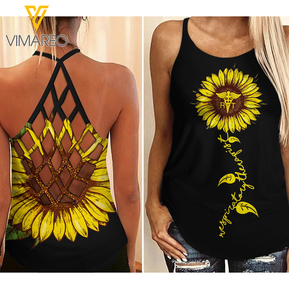 Respiratory Therapist Criss-Cross Open Back Camisole Tank Top SMEQS