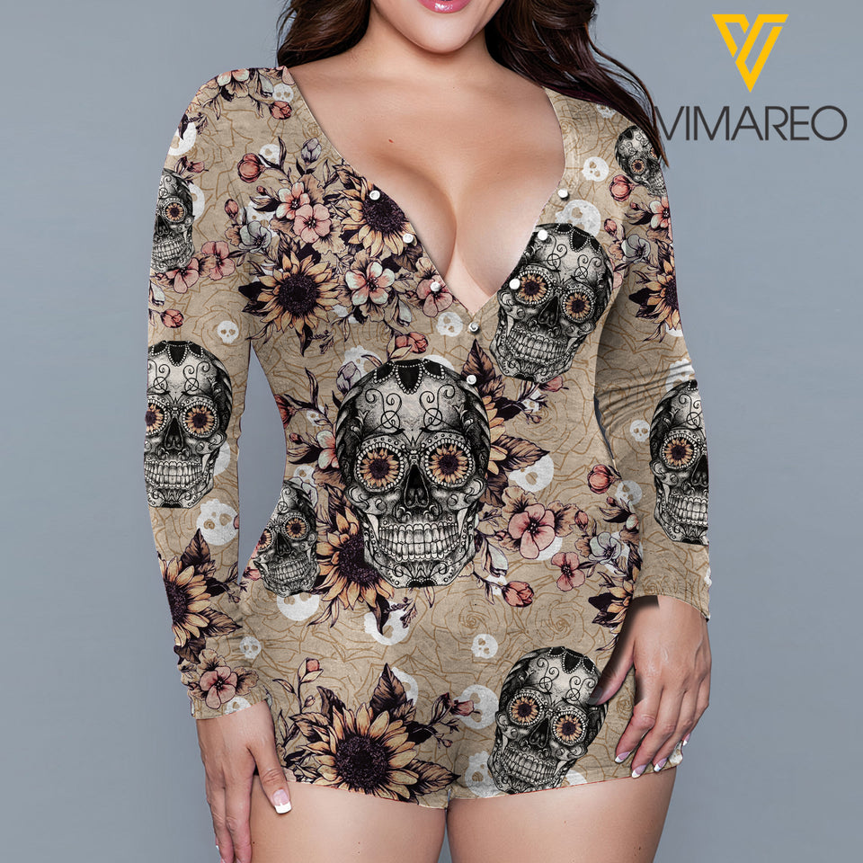 Skull Mystery Strap Eyelet Lace-up Mini Sleeveless Bandage Dress JUE-MA10