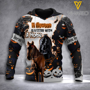 HALLOWEEN IS BETTER WITH A HORSE HOODIE 3D PRINTED AUG-DT10