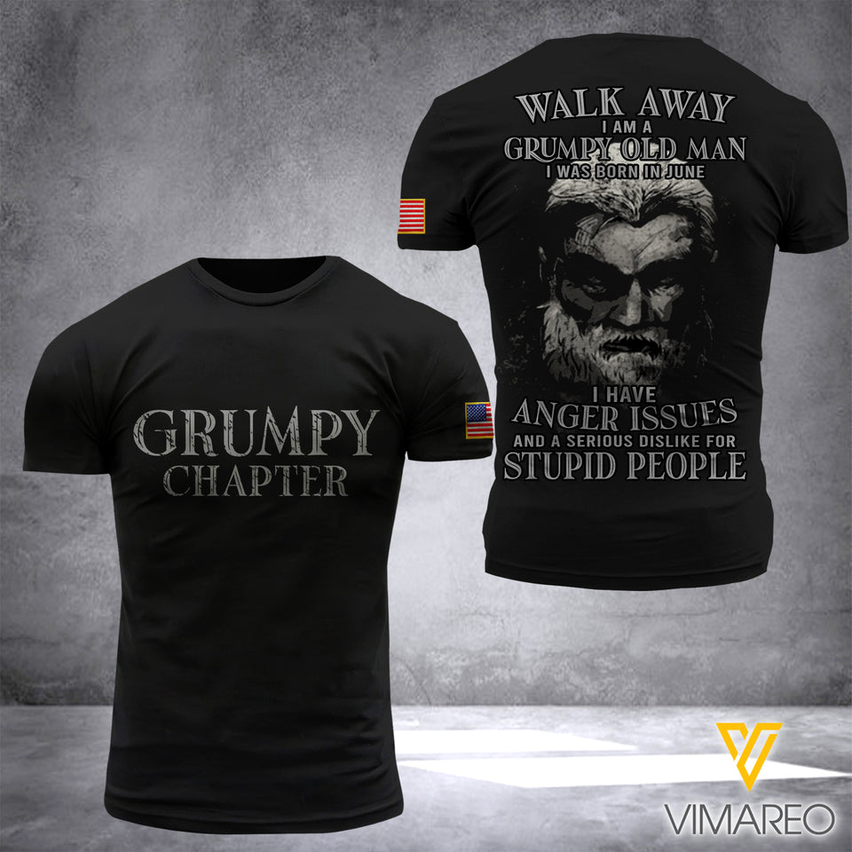 GRUMPY OLD MAN WAS BORN IN JUNE TSHIRT 3D PRINTED MAR-MD29
