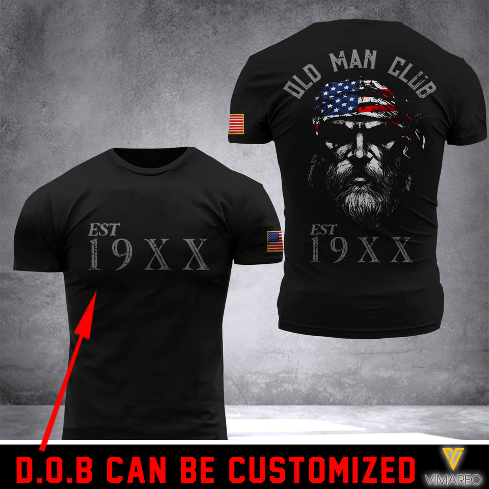 US Old Man Club Customized 3D PRINTED SHIRT OMCL