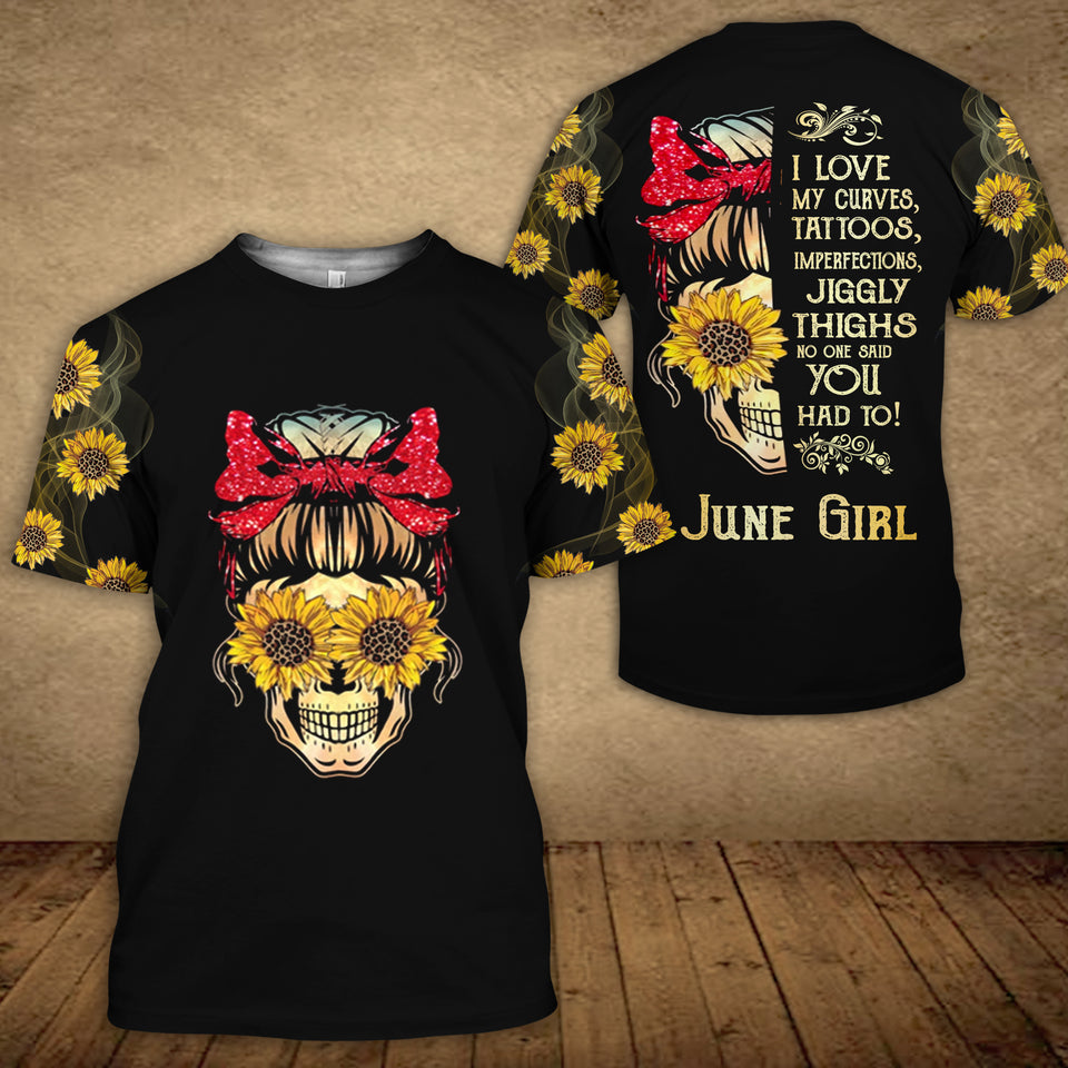 KHMD JUNE GIRL JIGGLY T SHIRT 3D PRINTED