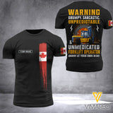 PHN PERSONALIZED CANADIAN Forklift Operator TSHIRT PRINTED APR-MD19