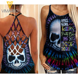 APRIL GIRL Criss-Cross Open Back Camisole Tank Top SKTT