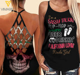 California lovein' Kinda girl-Criss-Cross Open Back Camisole Tank Top