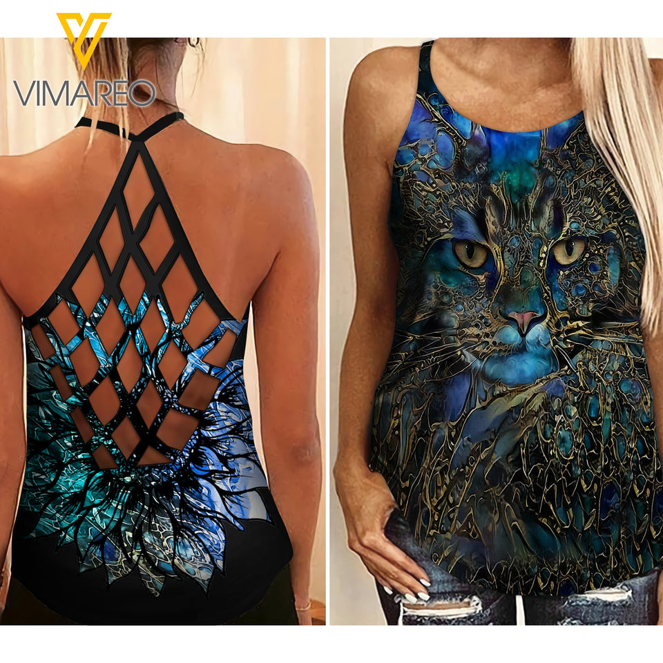 CAT Criss-Cross Open Back Camisole Tank Top