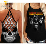 Doberman Hiss CRISS-CROSS TANK TOP SKULL