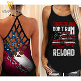 Georgia Flag girl Criss-Cross Open Back Camisole Tank Top 1504NGBA