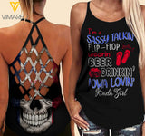 Iowa Lovein' Kinda girl-Criss-Cross Open Back Camisole Tank Top