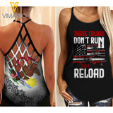 Illinois Flag girl Criss-Cross Open Back Camisole Tank Top 1604NGBA
