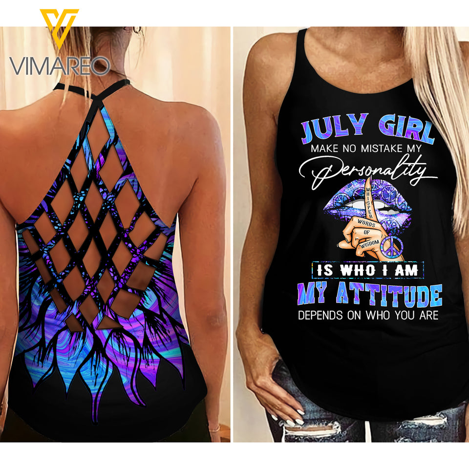 July Girl Attitude Criss-Cross Open Back Camisole Tank Top 2 style ZA1503