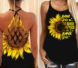 PHN June Girl Criss-Cross Open Back Camisole Tank Top Legging MAR-MA22 SF