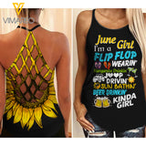 June Girl flip flops Criss-Cross Open Back Camisole Tank Top ZA1903