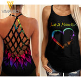 PHN Maine Girl Criss-Cross Open Back Camisole Tank Top Legging MAR-MA17