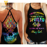 May Girl Spoiled Criss-Cross Open Back Camisole Tank Top  ZA3003