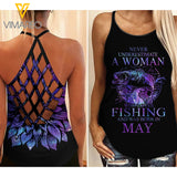 MAY WOMAN CRISS-CROSS OPEN BACK CAMISOLE TANK TOP