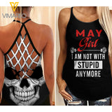 May Girl Criss-Cross Open Back Camisole Tank Top NWSTP