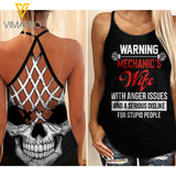 Mechanic's wife Cross Open Back Camisole Tank Top