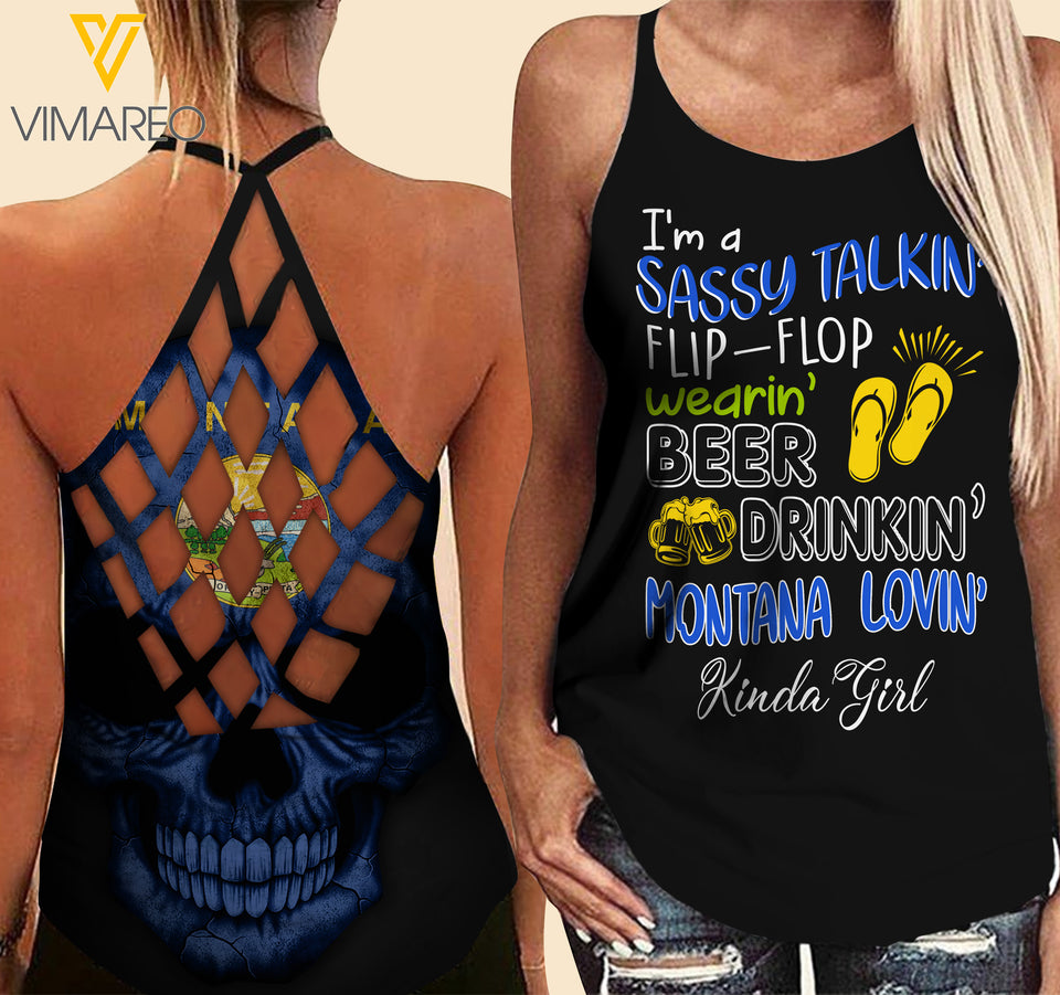 Montana lovein' Kinda girl-Criss-Cross Open Back Camisole Tank Top