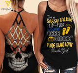 Rhode Island lovein' Kinda girl-Criss-Cross Open Back Camisole Tank Top