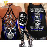 POLICE CRISS-CROSS TANK TOP/LEGGING