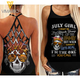 JULY GIRL- THE BLACK SHEEP Criss-Cross Open Back Camisole Tank Top