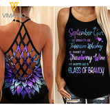 September Girl Criss-Cross Open Back Camisole Tank Top JUE-MA21