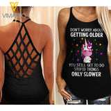 UNICORN Girl Criss-Cross Open Back Camisole Tank Top 1106A