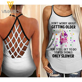 UNICORN Girl Criss-Cross Open Back Camisole Tank Top 1106A