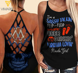 Virginia lovein' Kinda girl-Criss-Cross Open Back Camisole Tank Top