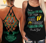 Washington lovein' Kinda girl-Criss-Cross Open Back Camisole Tank Top