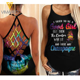 PHN Champagne Criss-Cross Open Back Camisole Tank Top 2 style MAR-MA26