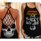 German Shepherd Hiss CRISS-CROSS TANK TOP SKULL