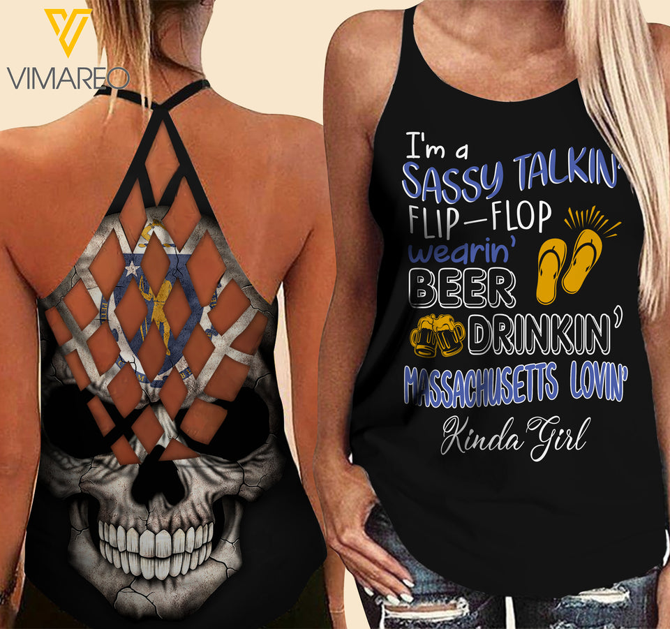 Massachusetts lovein' Kinda girl-Criss-Cross Open Back Camisole Tank Top
