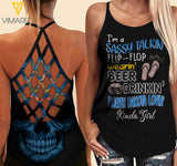 North Dakota lovein' Kinda girl-Criss-Cross Open Back Camisole Tank Top