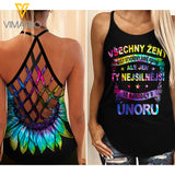 PHN Se Narodily V únoru Criss-Cross Open Back Camisole Tank Top Legging MAR-MA30