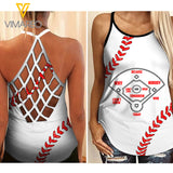 BASEBALL GIRL CRISS-CROSS TANK TOP TN1404
