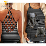 ELEPHANT CRISS-CROSS OPEN BACK CAMISOLE TANK TOP