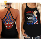 Labrador Retriever Girl Criss-Cross Open Back Camisole Tank Top