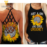 CROCHET GIRL CROSS-CRISS TANK SUNFLOWER